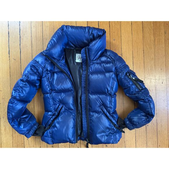 SAM New York Blue Puffer Jacket Girls Size 8 - Picture 1 of 5